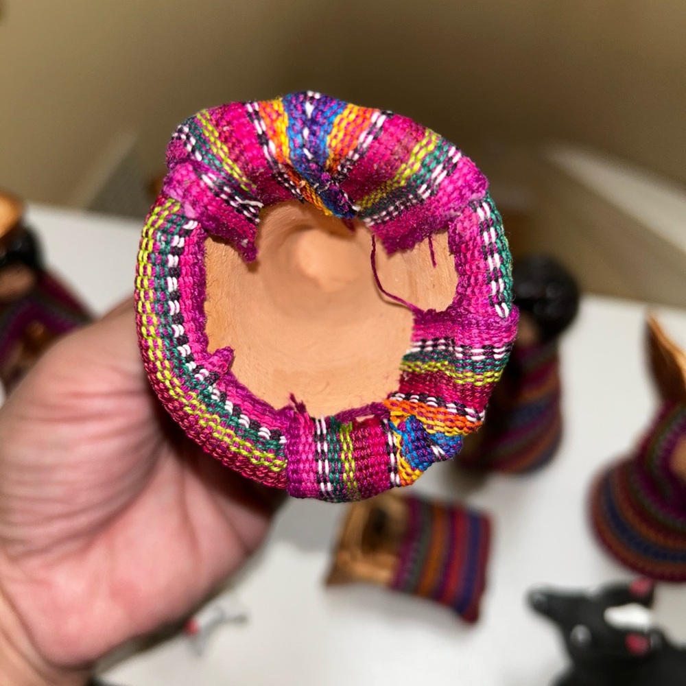Colorful Handcrafted Clay Guatemalan Nativity Figurine Set - Picture 7 of 7